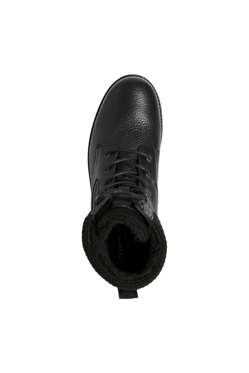 Tommy Hilfiger Erkek Warm Corporate Mix Lace Boot - Bot Black