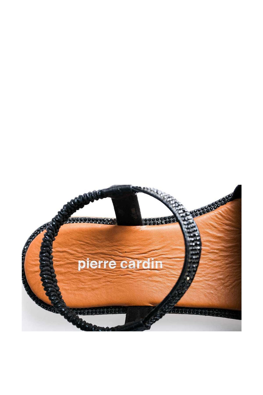 Pierre Cardin Kadın Bilek Detaylı Terlik Siyah