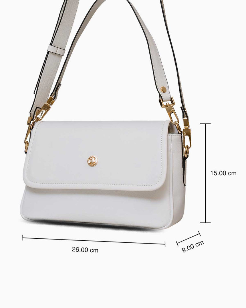 Us Polo Assn Logolu Omuz Çantası Beyaz