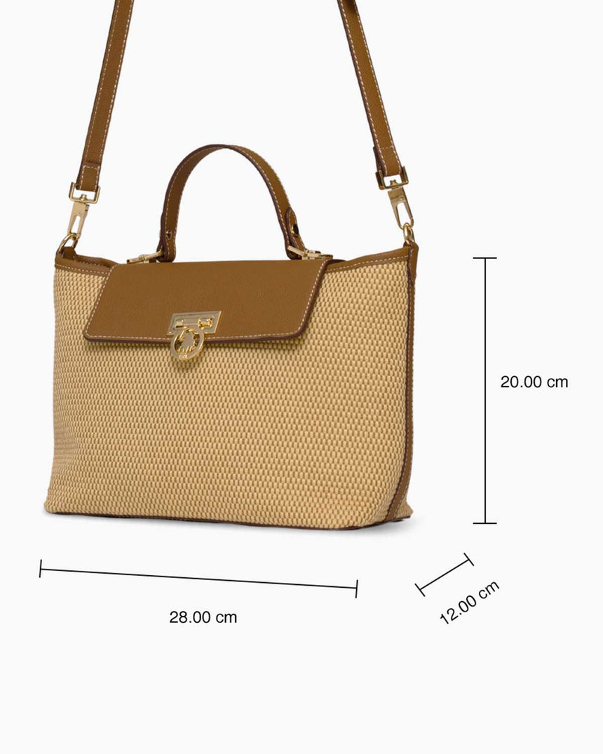 Us Polo Assn Ladies Çapraz Askılı Çanta Bej - Taba