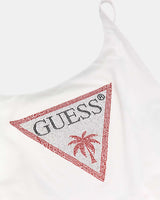 Guess One Piece Rhinestone Mayo Pure White