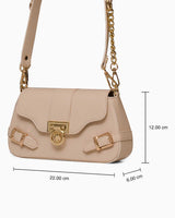 Us Polo Assn Logo Detaylı Çapraz Askılı Çanta Bej