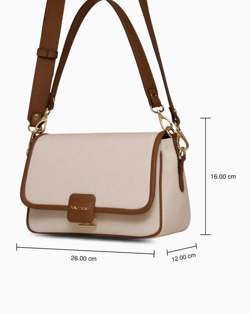 Nautica Kadın Omuz Çantası Bej - Taba