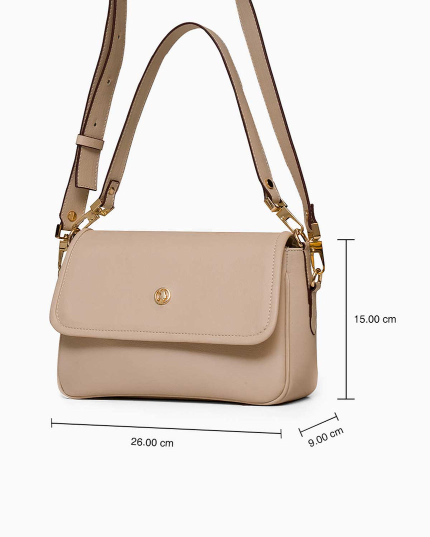 Us Polo Assn Logolu Omuz Çantası Bej