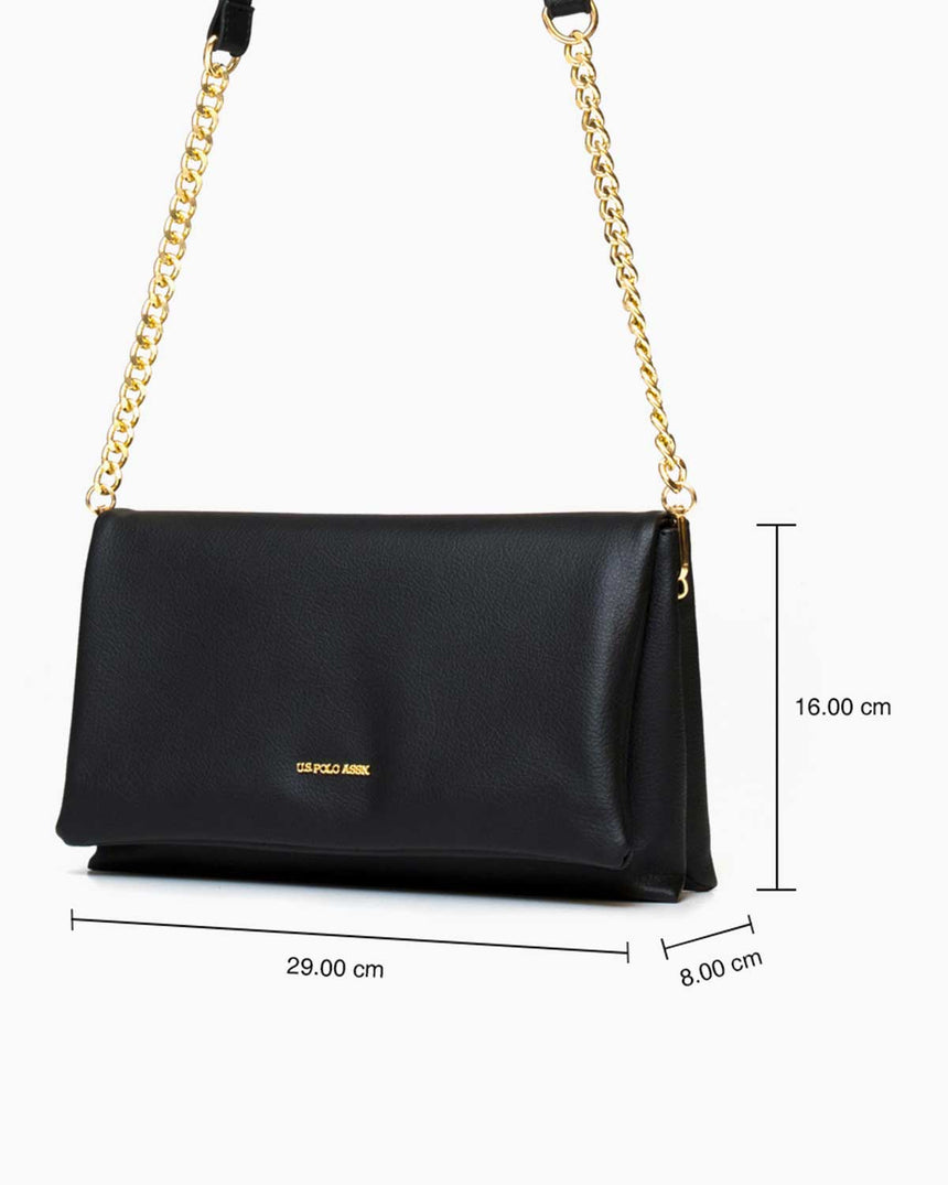 Us Polo Assn Zincir Detaylı Çapraz Askılı Çanta Siyah