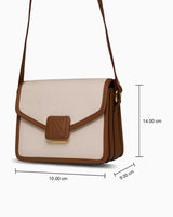 Nautica Logolu Omuz Çantası Bej - Taba