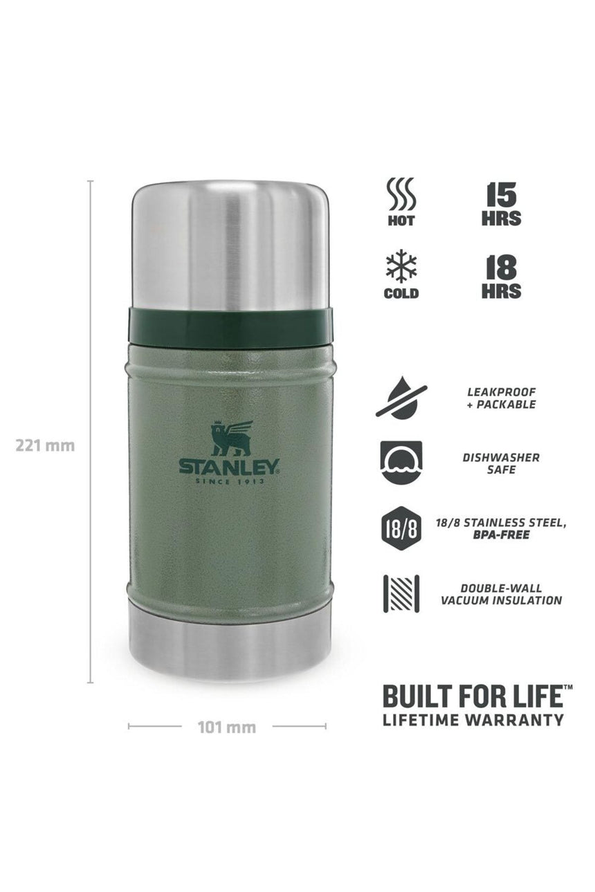 Stanley Efsane Klasik Seri-0.70 Litre Çelik Yemek Termosu Hammertone Green