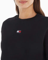 Tommy Hilfiger Badge Crew Pullover Sweatshirts Black
