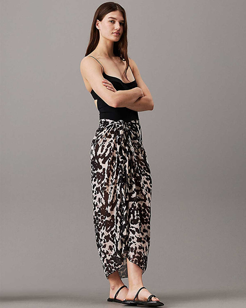 Calvin Klein Print Desenli Pareo Black