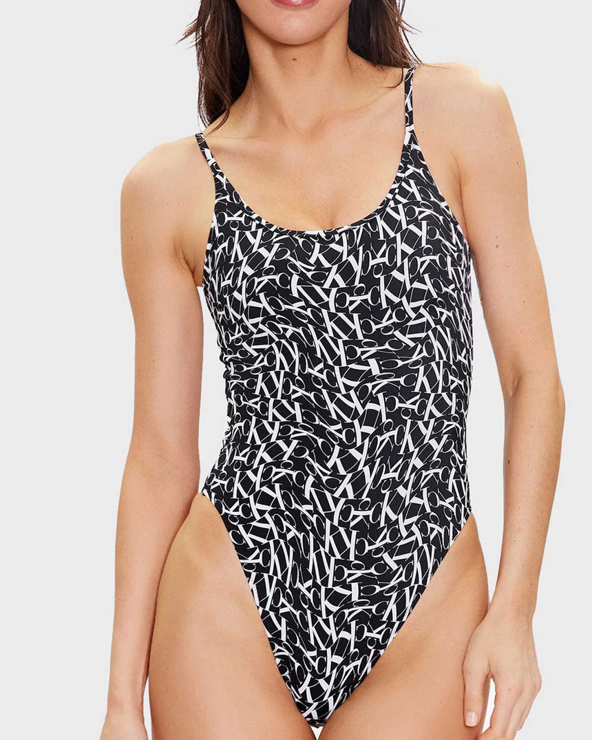 Calvin Klein Scoop Back Kadın Mayo Siyah