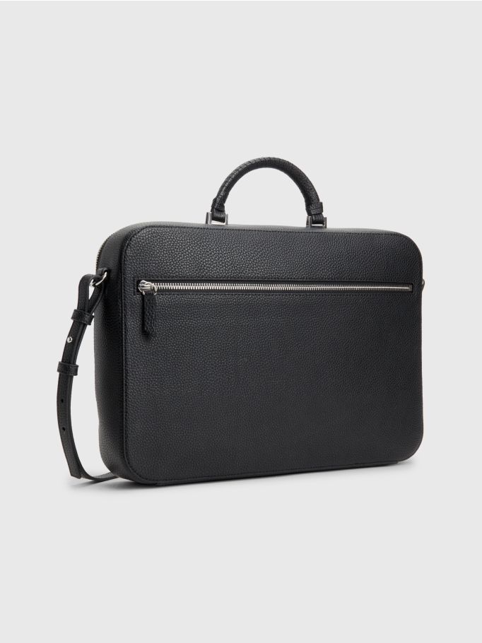 Tommy Hilfiger Emblem Kadın Laptop Çantası Siyah