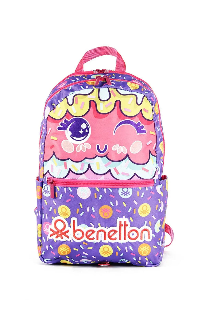 Benetton Çif Bölmeli İlkokul Sırt Çantası 03679 Mor