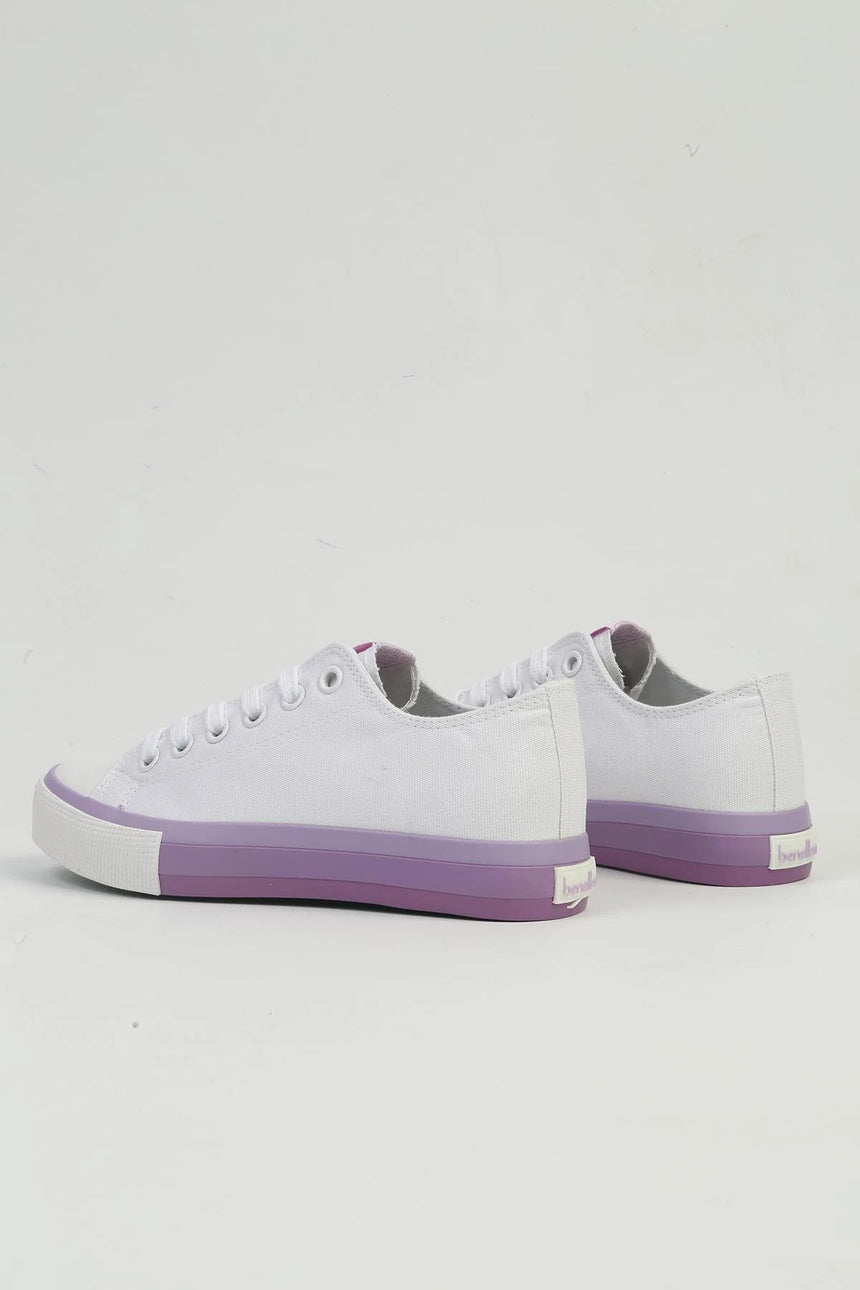 Benetton Bağcıklı Suni Deri Sneakers Beyaz