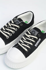 Benetton Bağcıklı Sneakers Siyah - Beyaz