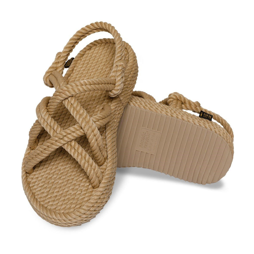 Nomadic Republic Bodrum Kadın Platform Sandalet Beige