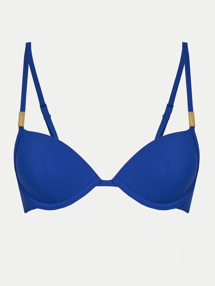 Calvin Klein Push-Up Swim Tops Bikini Üstü Blue
