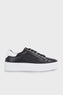 Calvin Klein Deri Platform Lace Up Sneakers Black/White