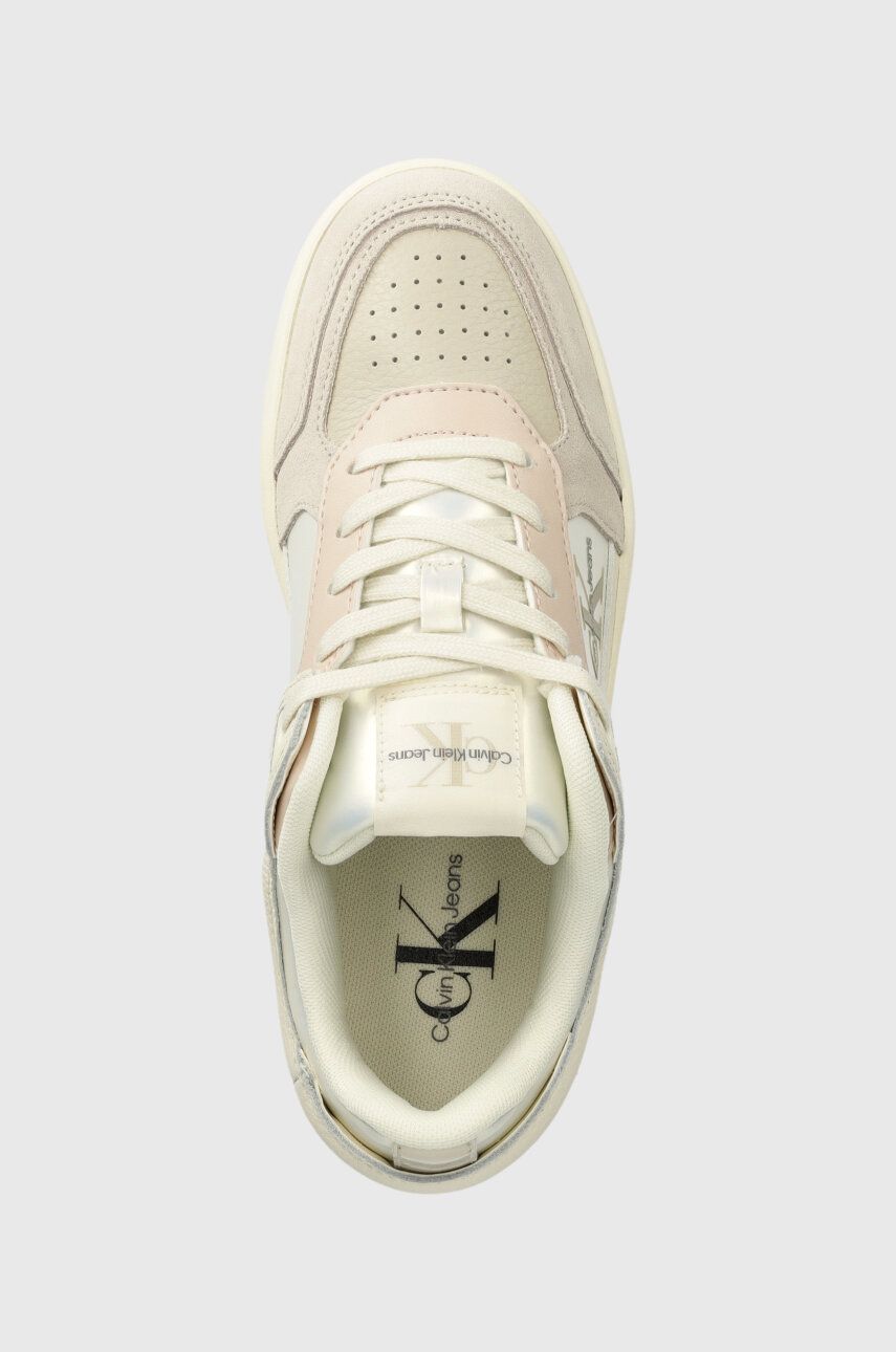 Calvin Klein Basket Cupsole Sneakers Creamy White/Bright White/Oyster M