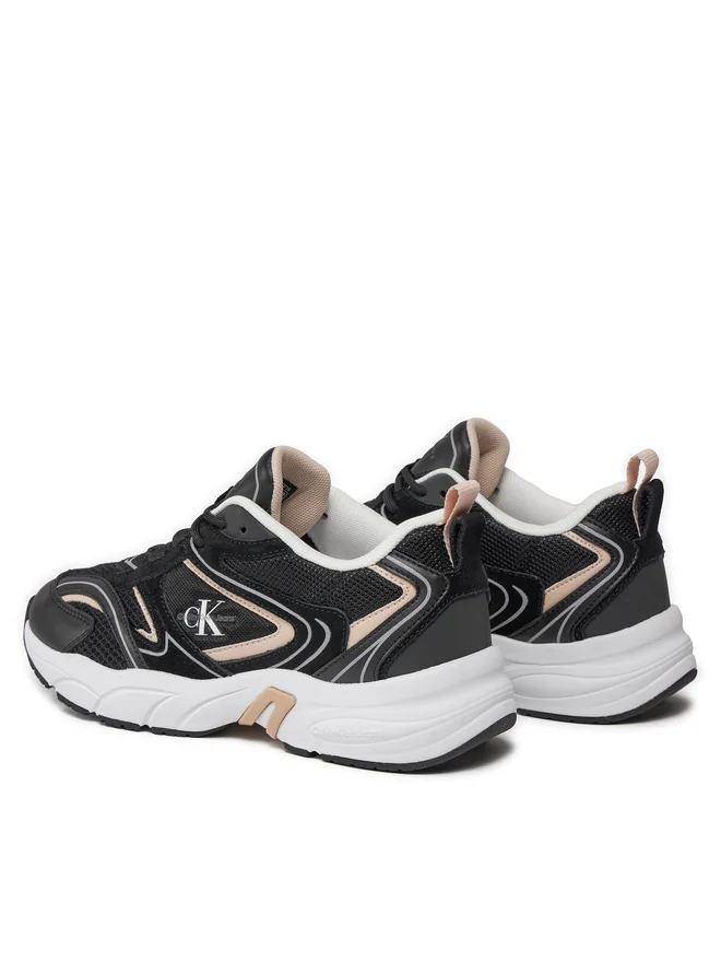 Calvin Klein Retro Tennis Runner Sneakers Black/Whisper Pink/Bright White