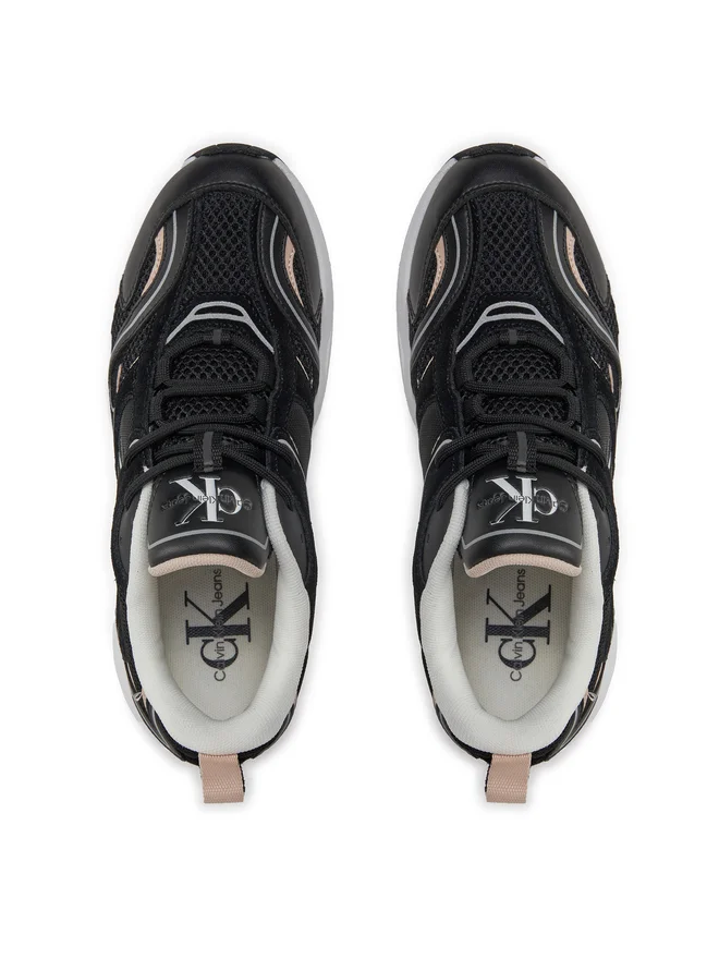 Calvin Klein Retro Tennis Runner Sneakers Black/Whisper Pink/Bright White