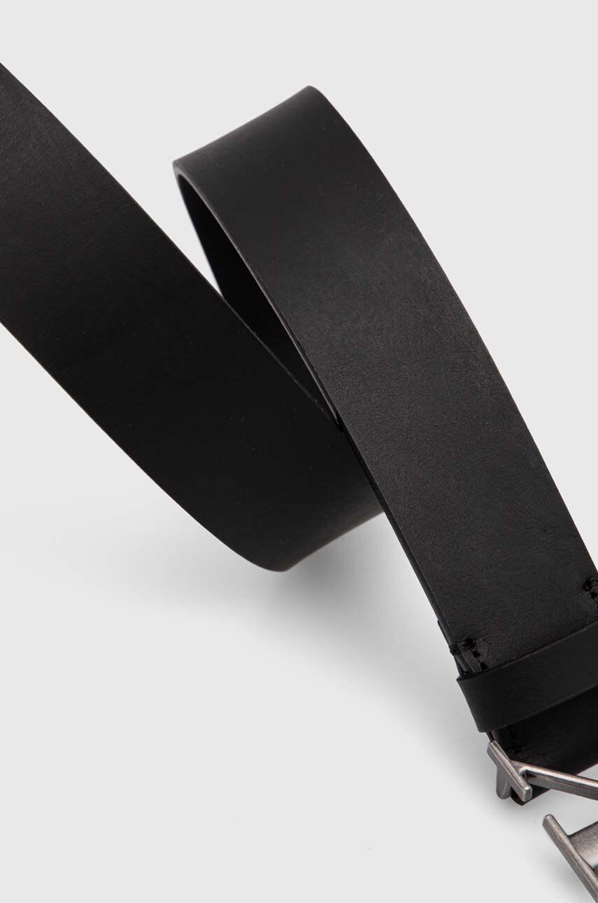 Calvin Klein Round Mono Plaquel Fixed Belt Kemer Black