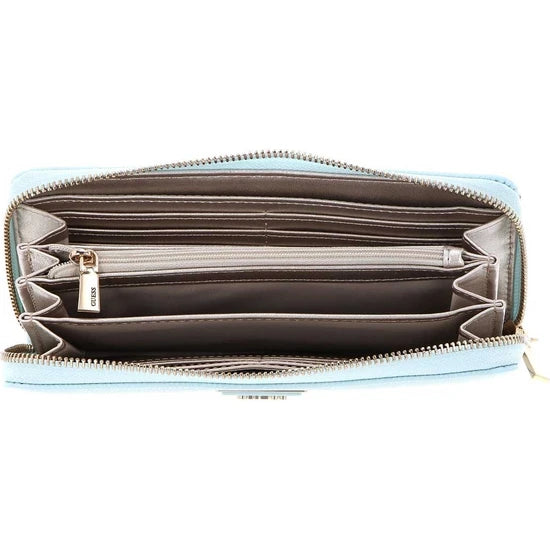 Guess Laurel Slg Large Zip Kadın Wallet - Cüzdan Ice Blue