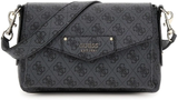 Guess Eco Brenton Flap Logolu Omuz Çantası Coal Logo
