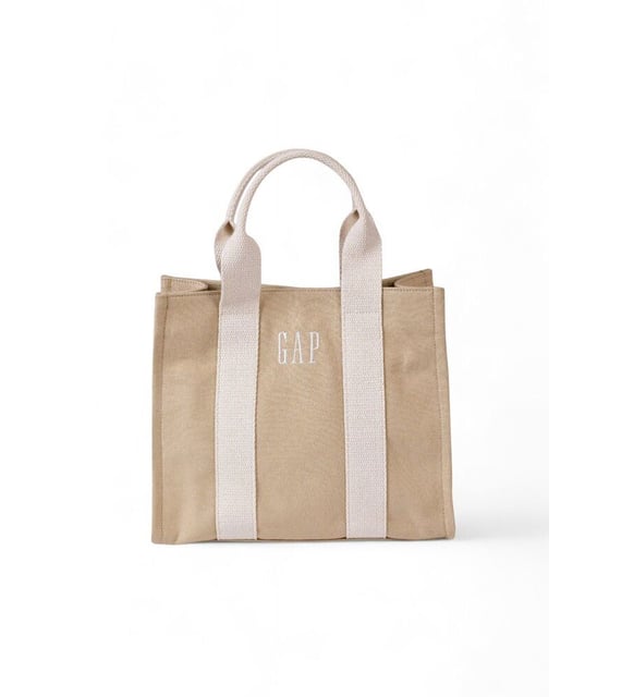 Gap Şerit Detaylı Omuz Çantası Bej