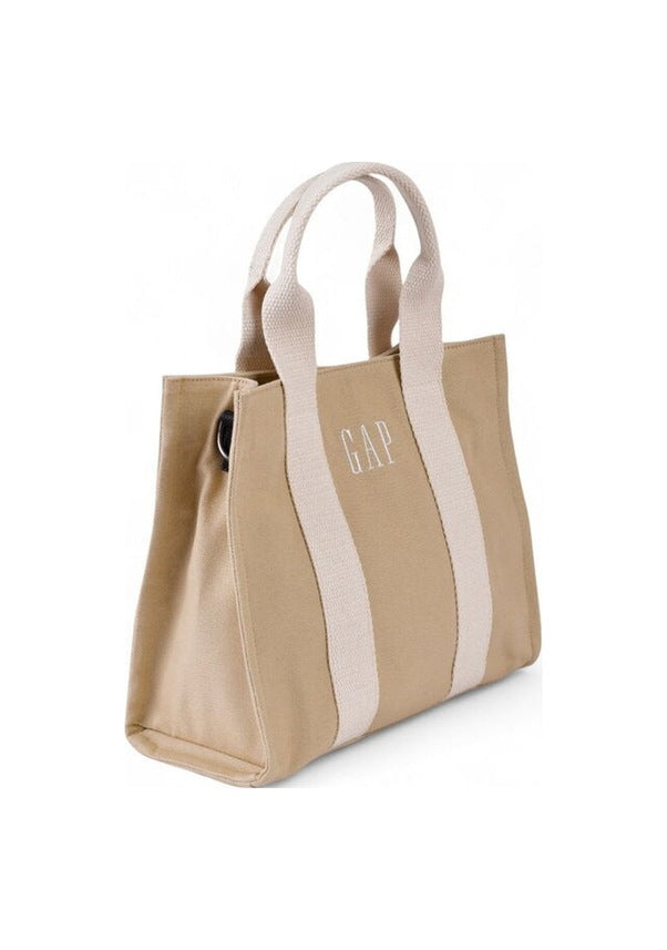 Gap Şerit Detaylı Omuz Çantası Bej