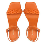 Guess Hasır Bantlı Kadın Topuklu Sandalet Turuncu