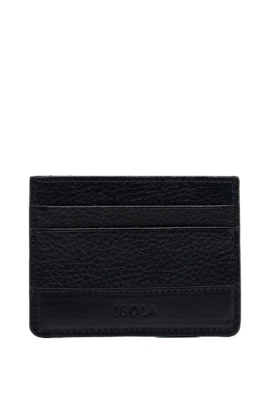 Isola Bruce Erkek Hakiki Deri Kartlık Siyah