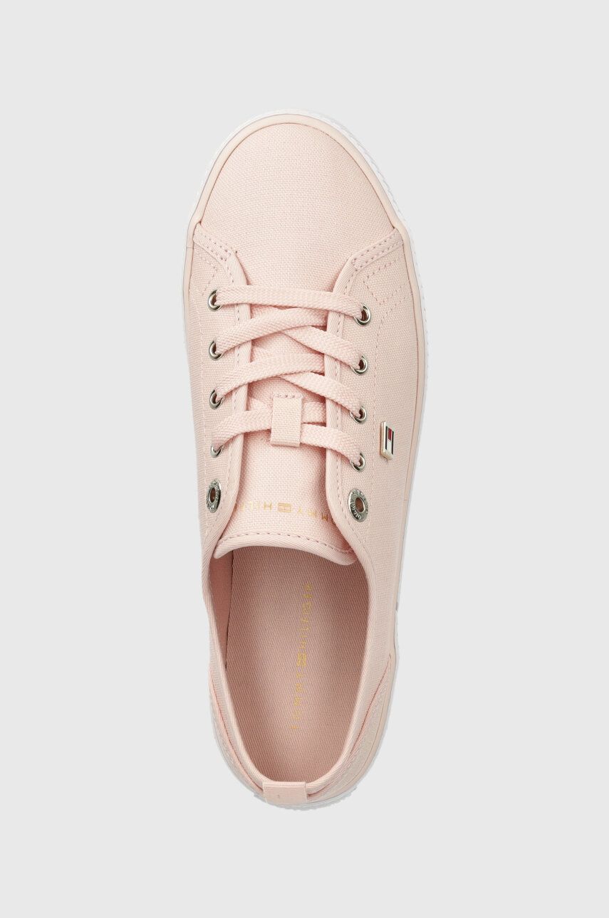 Tommy Hilfiger Canvas Low Top Ayakkabı Pink