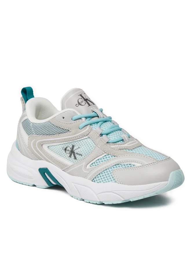 Calvin Klein Retro Tennis Runner Sneakers Blue Glass/Fanfare/Oyster Mushroom