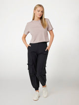 Guess Logo Şeritli Bisiktlet Yaka Tshirt Sandy Peach