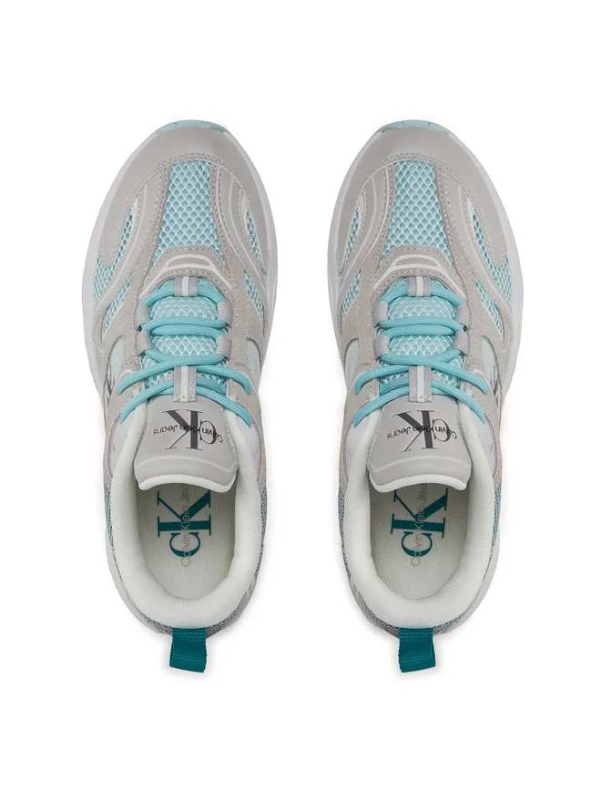 Calvin Klein Retro Tennis Runner Sneakers Blue Glass/Fanfare/Oyster Mushroom