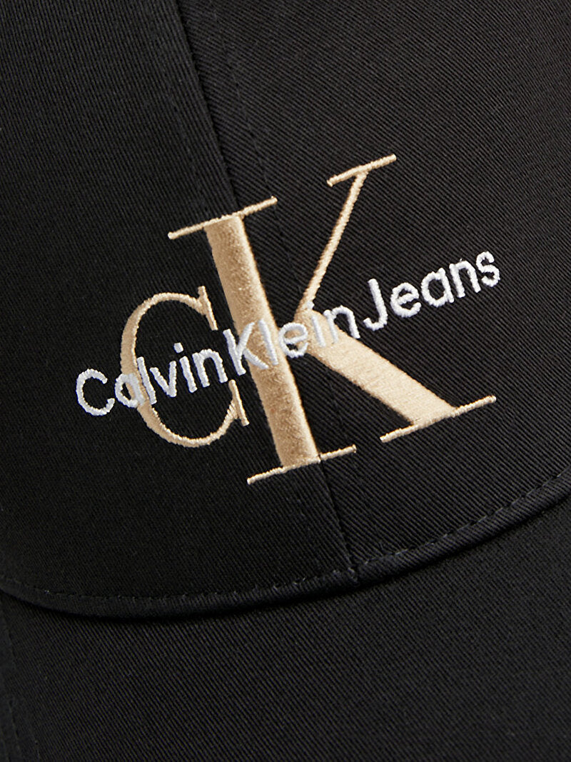 Calvin Klein Yazı Detaylı Monogram Şapka Fashion Black