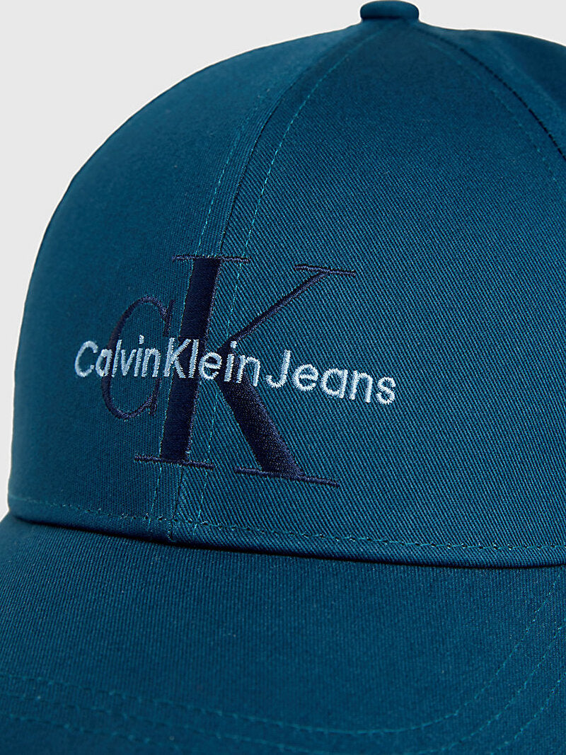 Calvin Klein Yazı Detaylı Monogram Şapka Onyx Blue